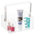 Home Decoration 5-Section Clear Tableware Bathroom Makeup Basket Storage Box Acrylic Tote